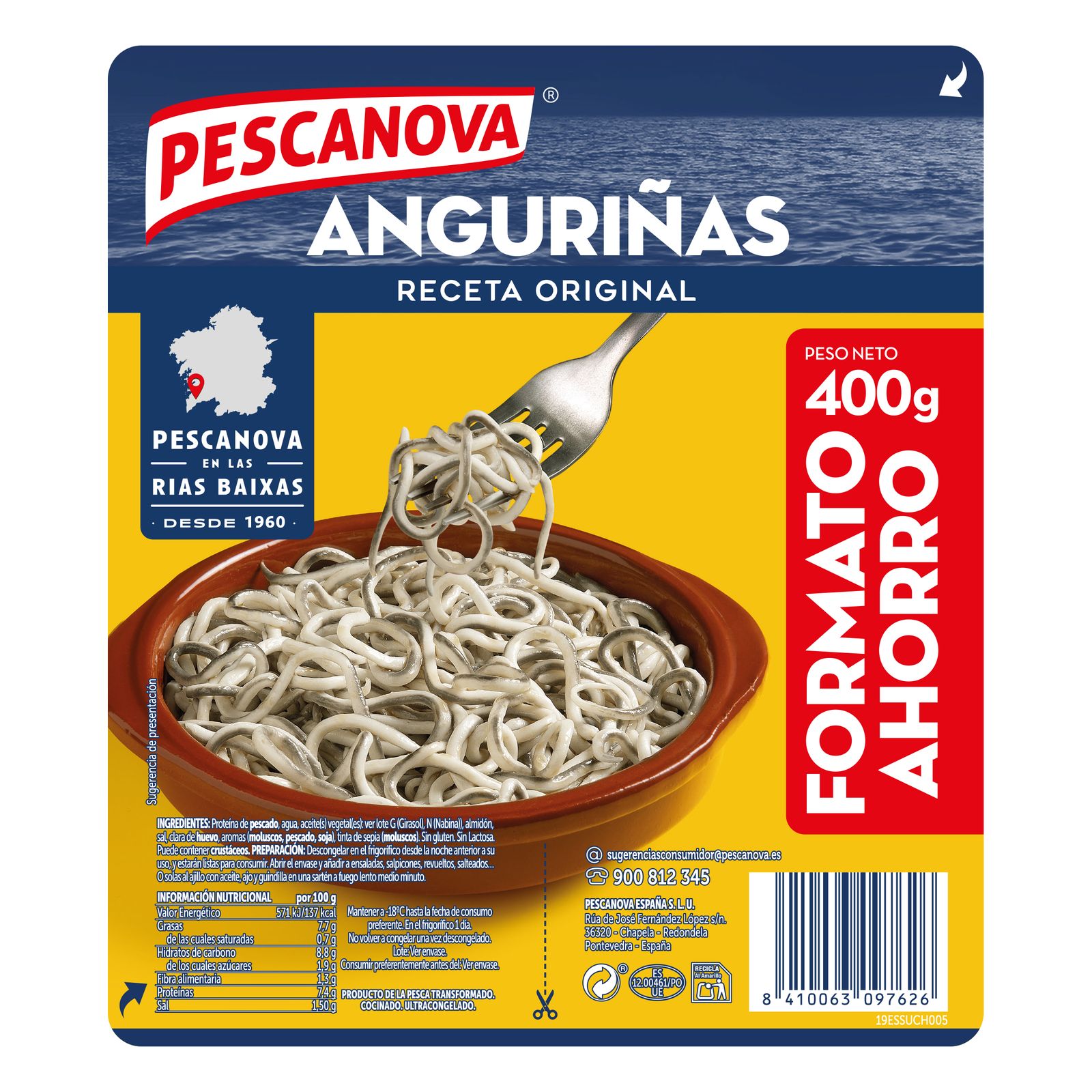 ANGURIÑA PESCANOVA AHORRO 400G | La tienda Online de Unide
