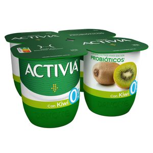 Yogur Activia con kiwi 0% 4x120 g